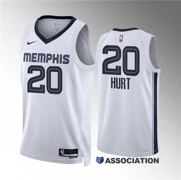 Mens Memphis Grizzlies #20 Matthew Hurt White Association Edition Stitched Jersey Dzhi->memphis grizzlies->NBA Jersey